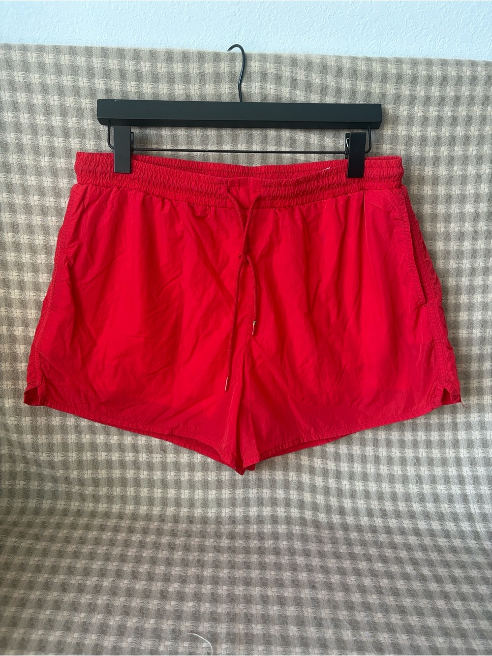 ABERCROMBIE AND FITCH RELAXED RED SHORT SWIM TRUNKS MENS LARGE